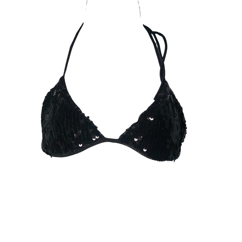 sequined black top s/m